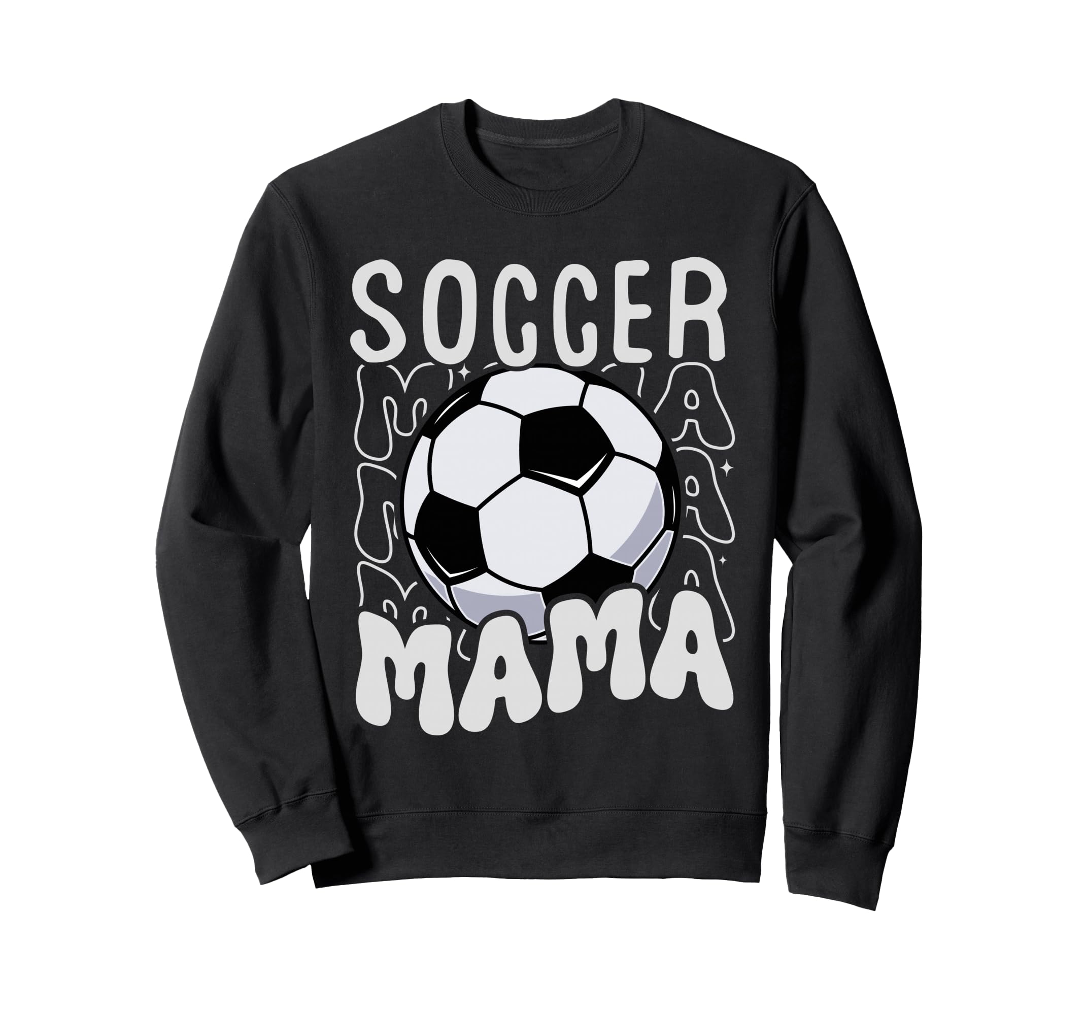 Soccer Mama Groovy Soccer Mom Mothers Day Sweatshirt - Graphic Print Unisex