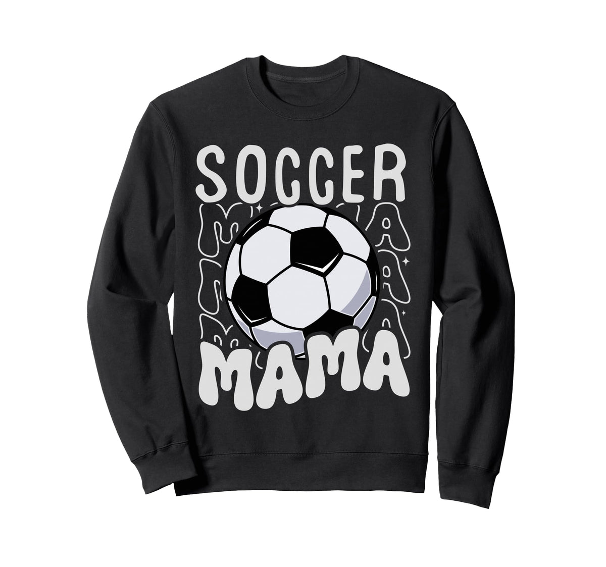 Soccer Mama Groovy Soccer Mom Sweatshirt - Graphic Print for Adults