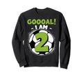 2 Year Old Birthday Soccer Themed 2Ndb Sweatshirt - Novelty Apparel Unisex