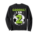 2 Year Old Birthday Soccer Themed 2Ndb Sweatshirt - Novelty Apparel Unisex