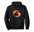 Realistic Fire Football Ball Soccer Hoodie - Novelty Apparel for Adults
