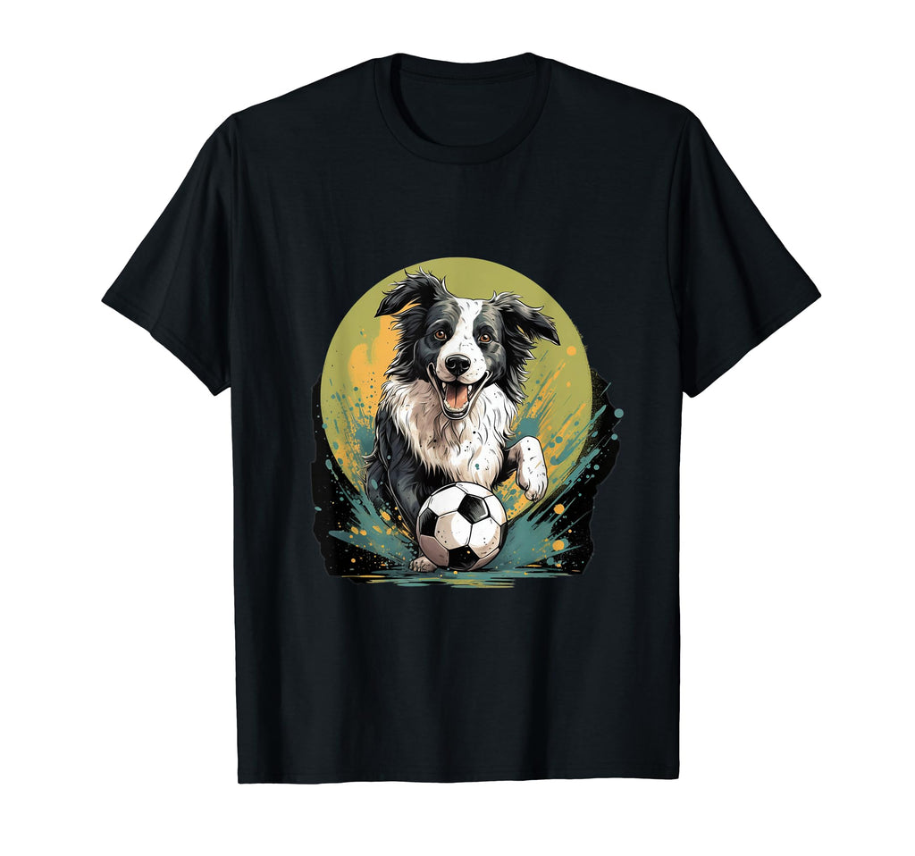 Border Collie Soccer Border Collie T-Shirt - Unique Graphic Men Women