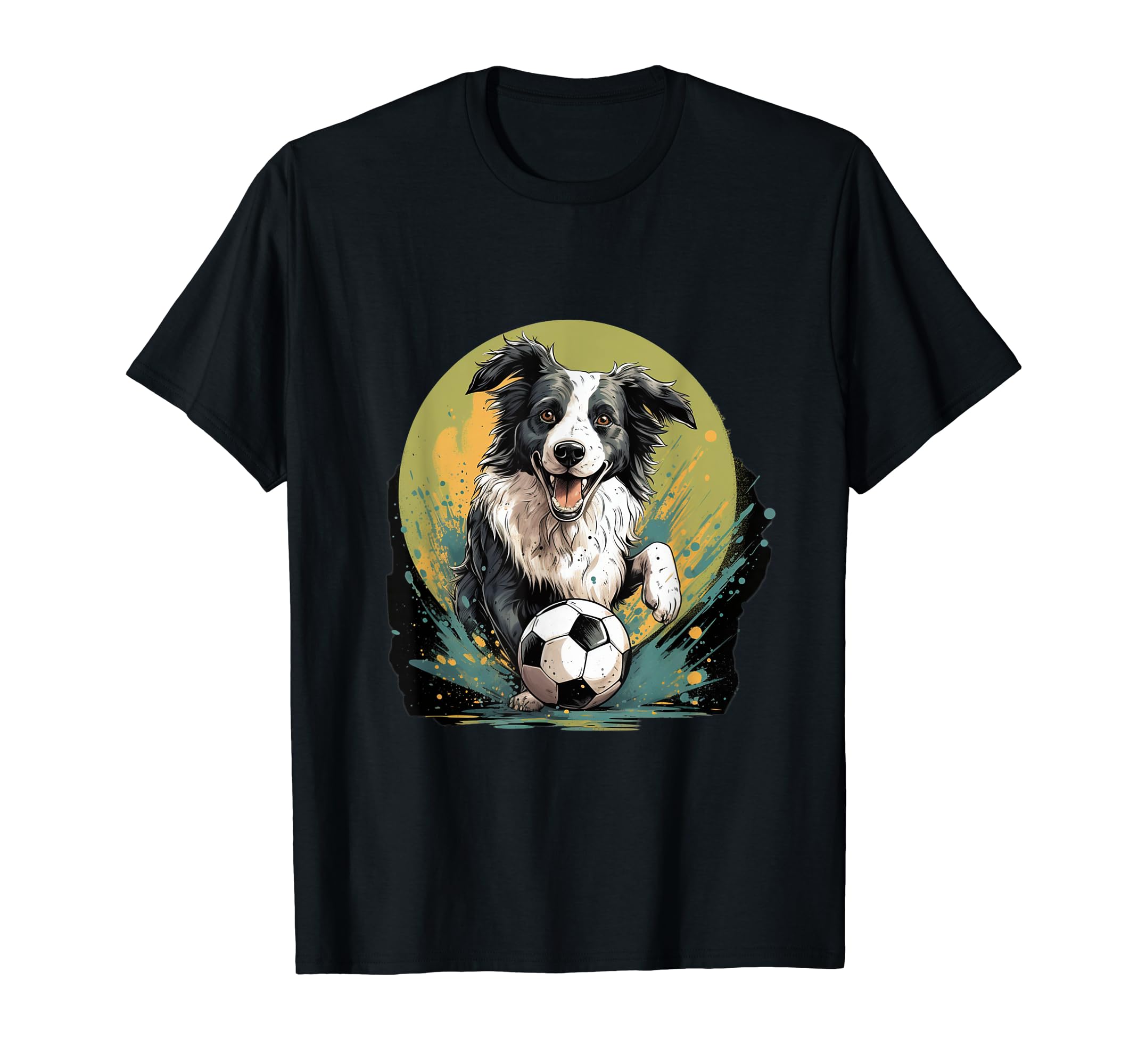 Border Collie Soccer Border Collie T-Shirt - Unique Graphic Men Women