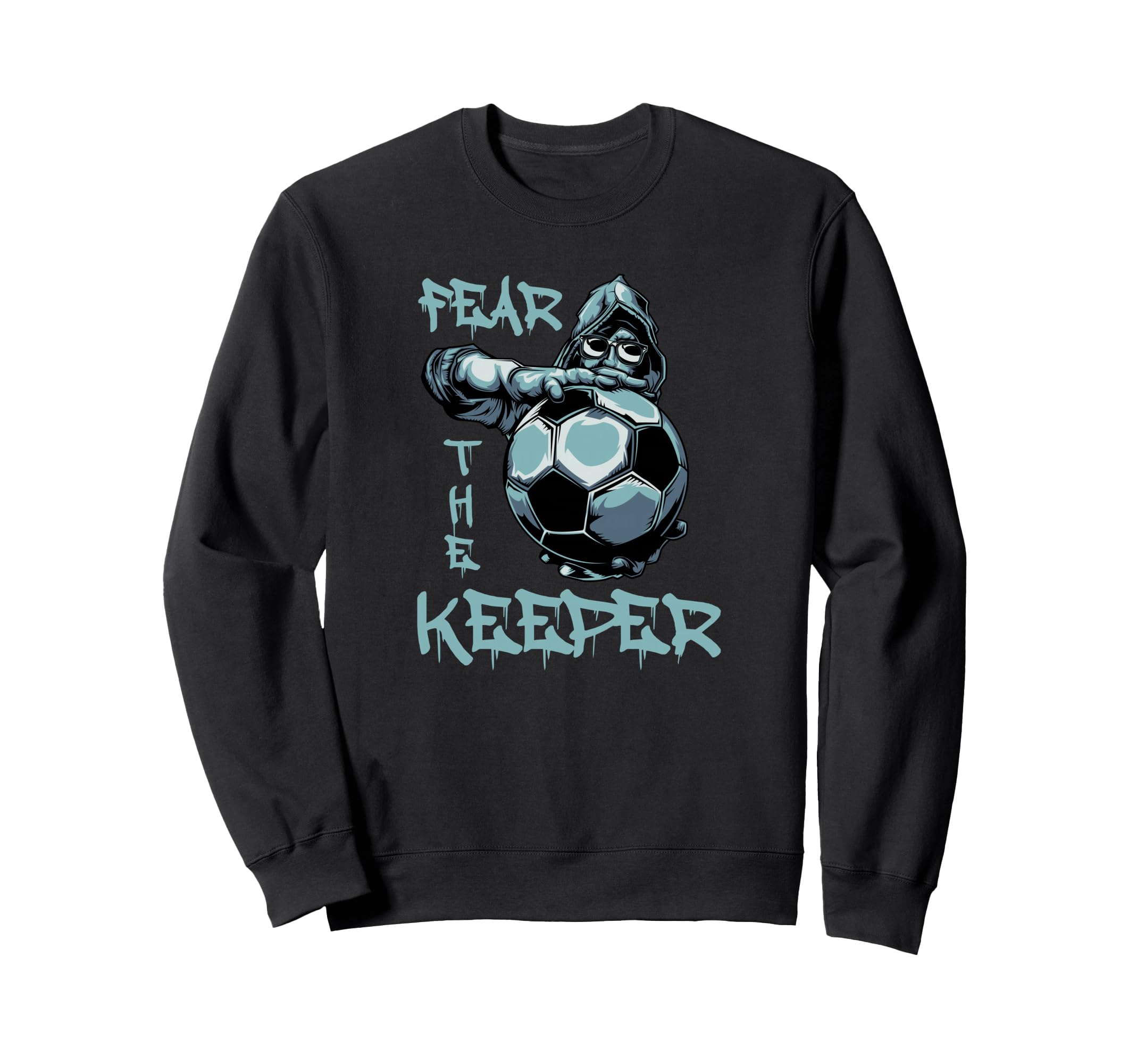 Fear Keeper Football Goalkeeper Sweatshirt - Minimalist Print for Adults