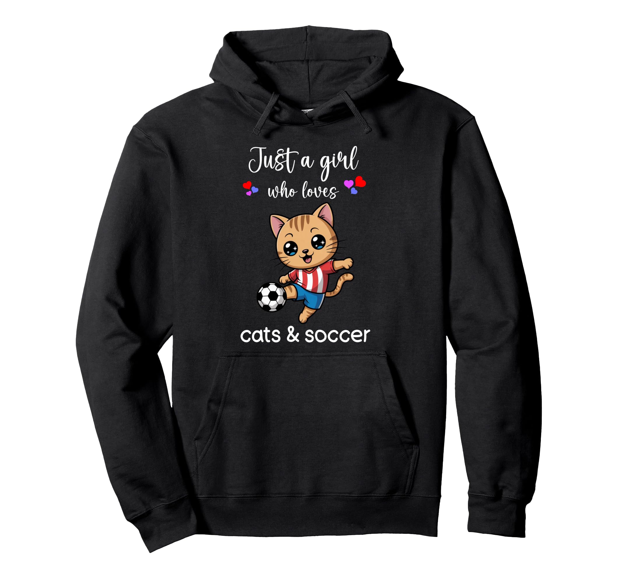 Cat Soccer Cat Soccer Hoodie - Custom Art Print Unisex