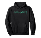 Funny Soccer Heartbeat Ecg Football Hoodie - Minimalist Print for Adults