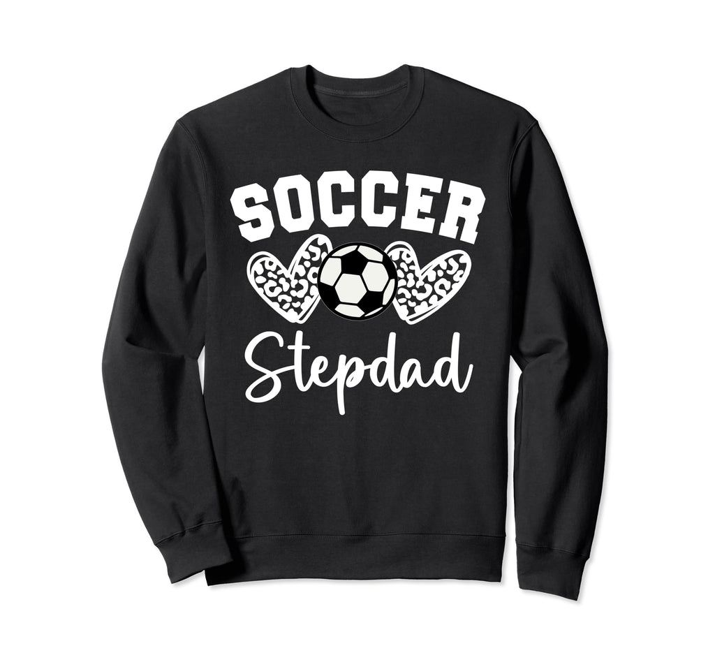 Soccer Stepdad Matching Family Sweatshirt - Custom Art Print for Adults