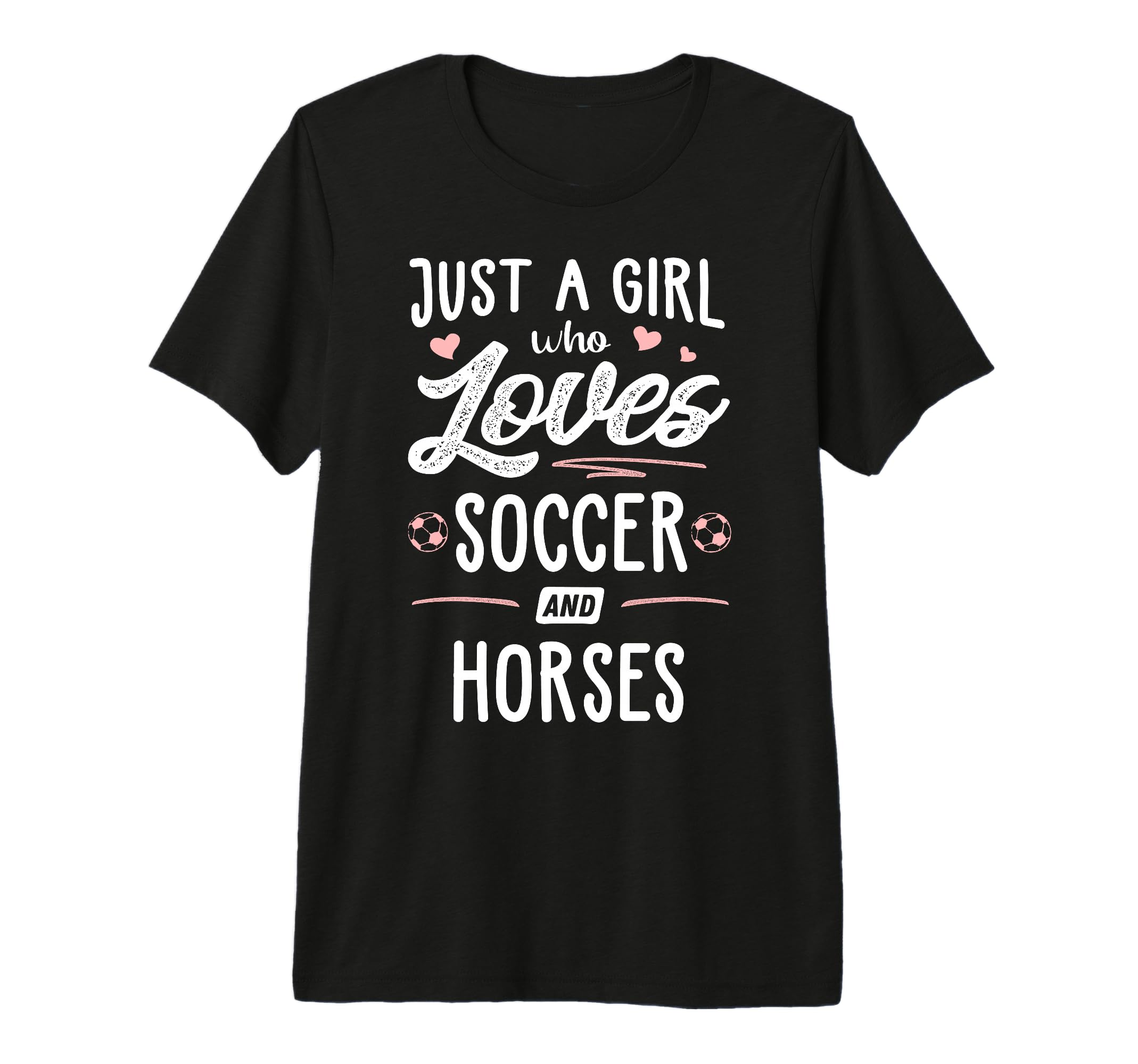 Just Who Loves Soccer And Horses Gift T-Shirt - Minimalist Print Unisex