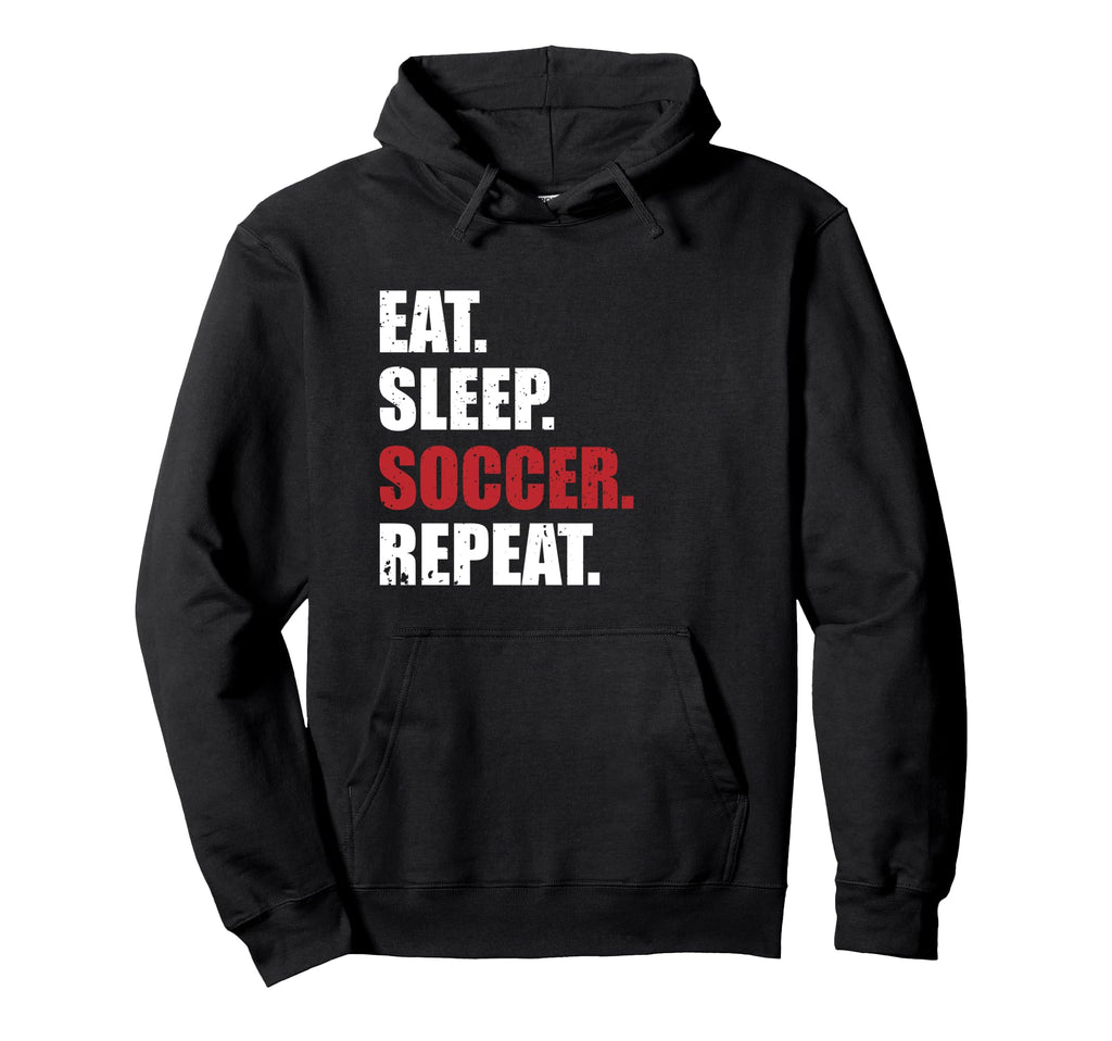 Eat Sleep Soccer Repeat Hoodie - Aesthetic Graphic Unisex
