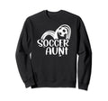 Soccer Aunt Heart Aunt Soccer Sweatshirt - Casual Everyday Wear Unisex