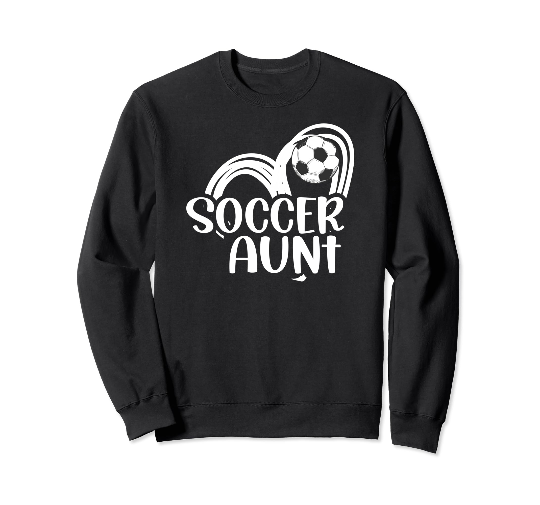 Soccer Aunt Heart Aunt Soccer Sweatshirt - Casual Everyday Wear Unisex
