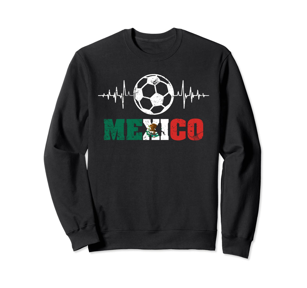 Mexico Russia Heartbeat Soccer Sweatshirt - Graphic Print Men Women
