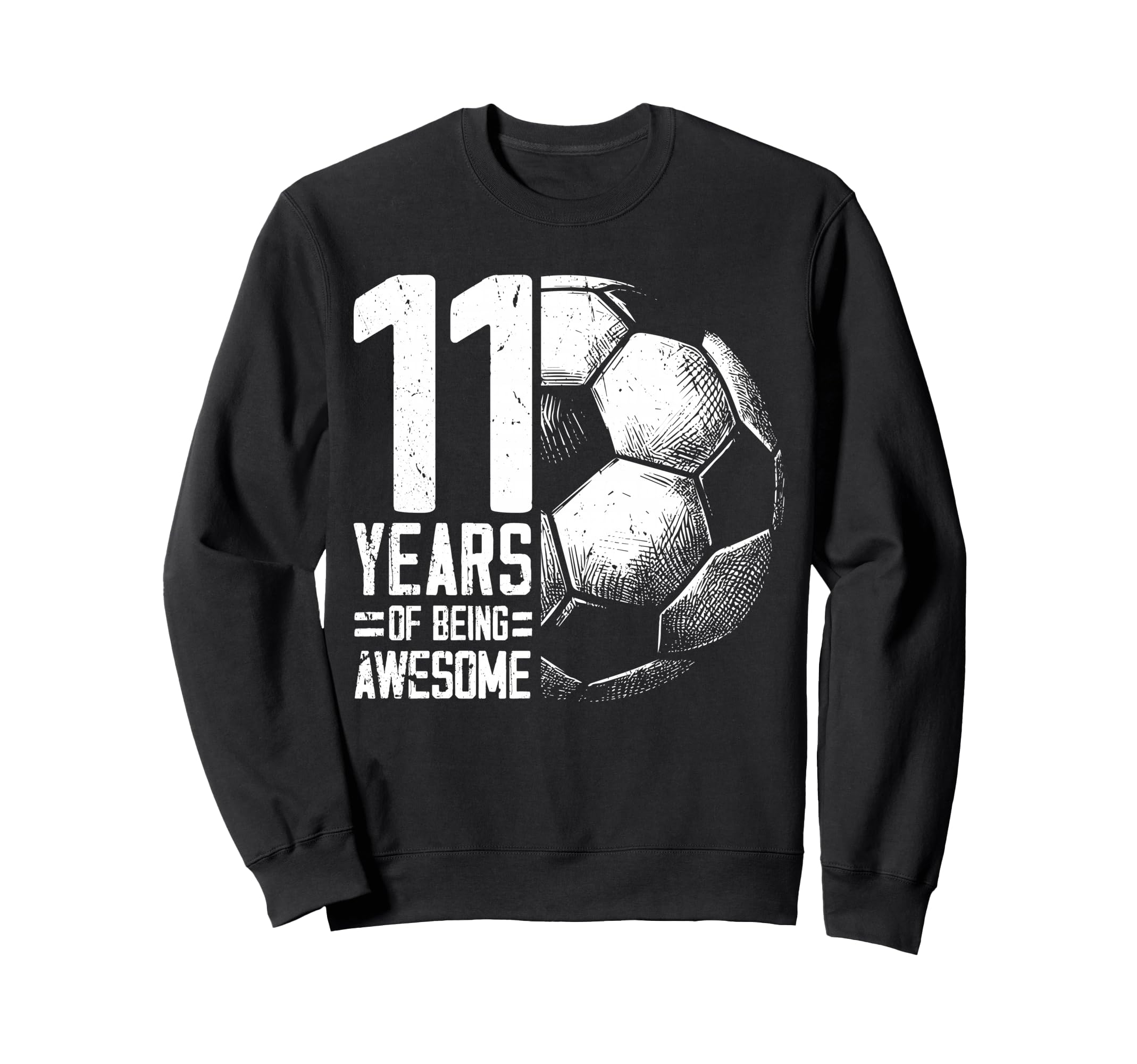 11Th Birthday Soccer Player Football 11 Sweatshirt - Trendy Graphic Unisex