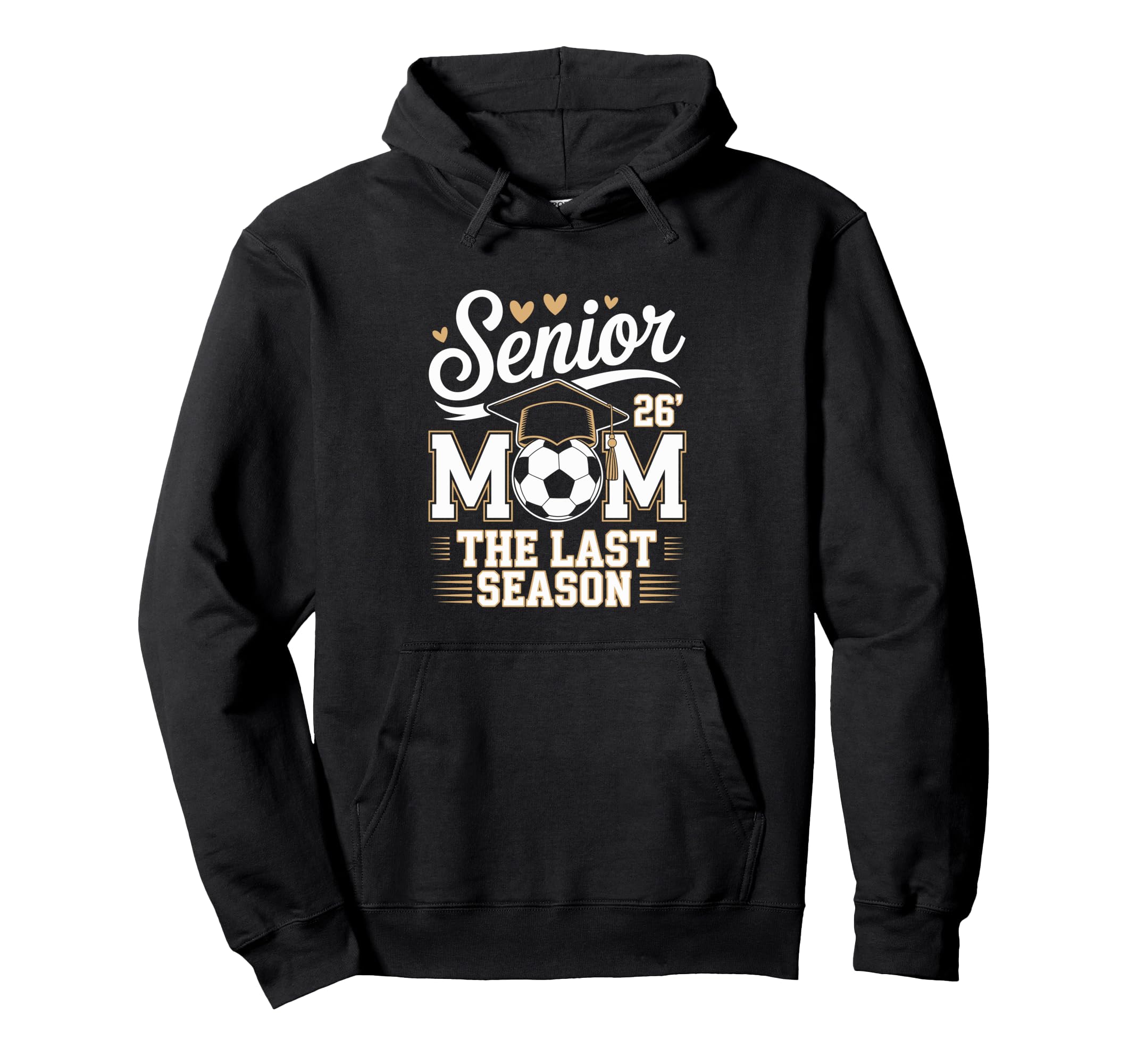 Senior Soccer Mom Class 2026 Hoodie - Fun Novelty Design for Adults