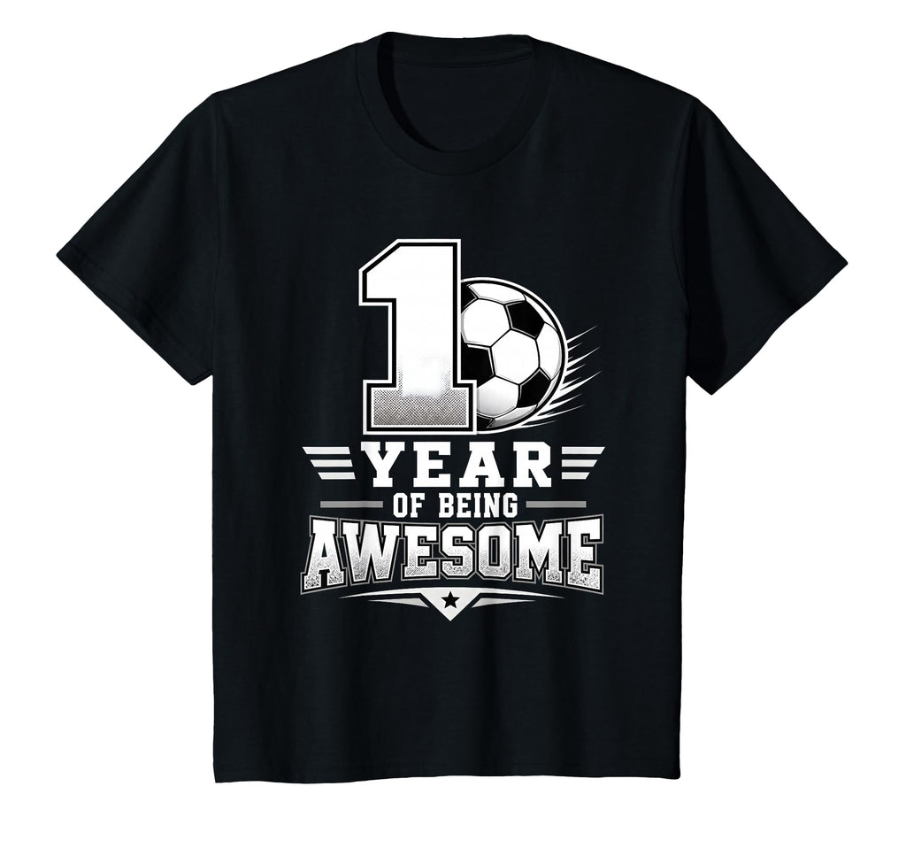 1St Birthday Soccer 1 Year Being Awesome T-Shirt - Streetwear Style Unisex