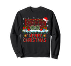 Leopard Red Plaid Santa Soccer Player Sweatshirt - Novelty Apparel Unisex