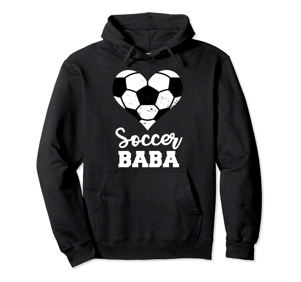 Soccer Baba Funny Soccer Heart Grandma Baba Hoodie - Graphic Print Unisex