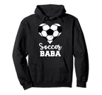 Soccer Baba Funny Soccer Heart Grandma Baba Hoodie - Graphic Print Unisex