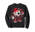 Soccer Football Drip Heart Icecream Sweatshirt - Trendy Graphic for Adults