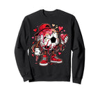 Soccer Football Drip Heart Icecream Sweatshirt - Trendy Graphic for Adults
