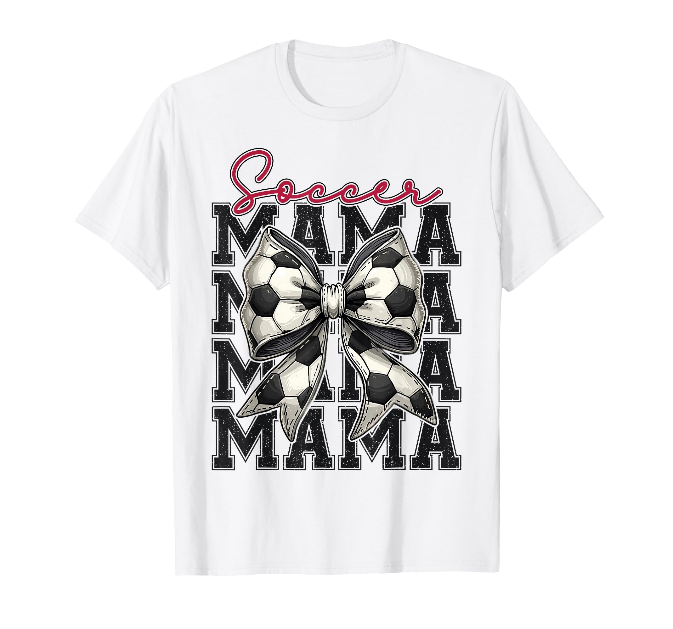 Soccer Mama Funny Coquette Bow Mom T-Shirt - Minimalist Print Men Women