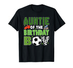 Auntie Birthday Soccer Group T-Shirt - Fun Novelty Design for Adults
