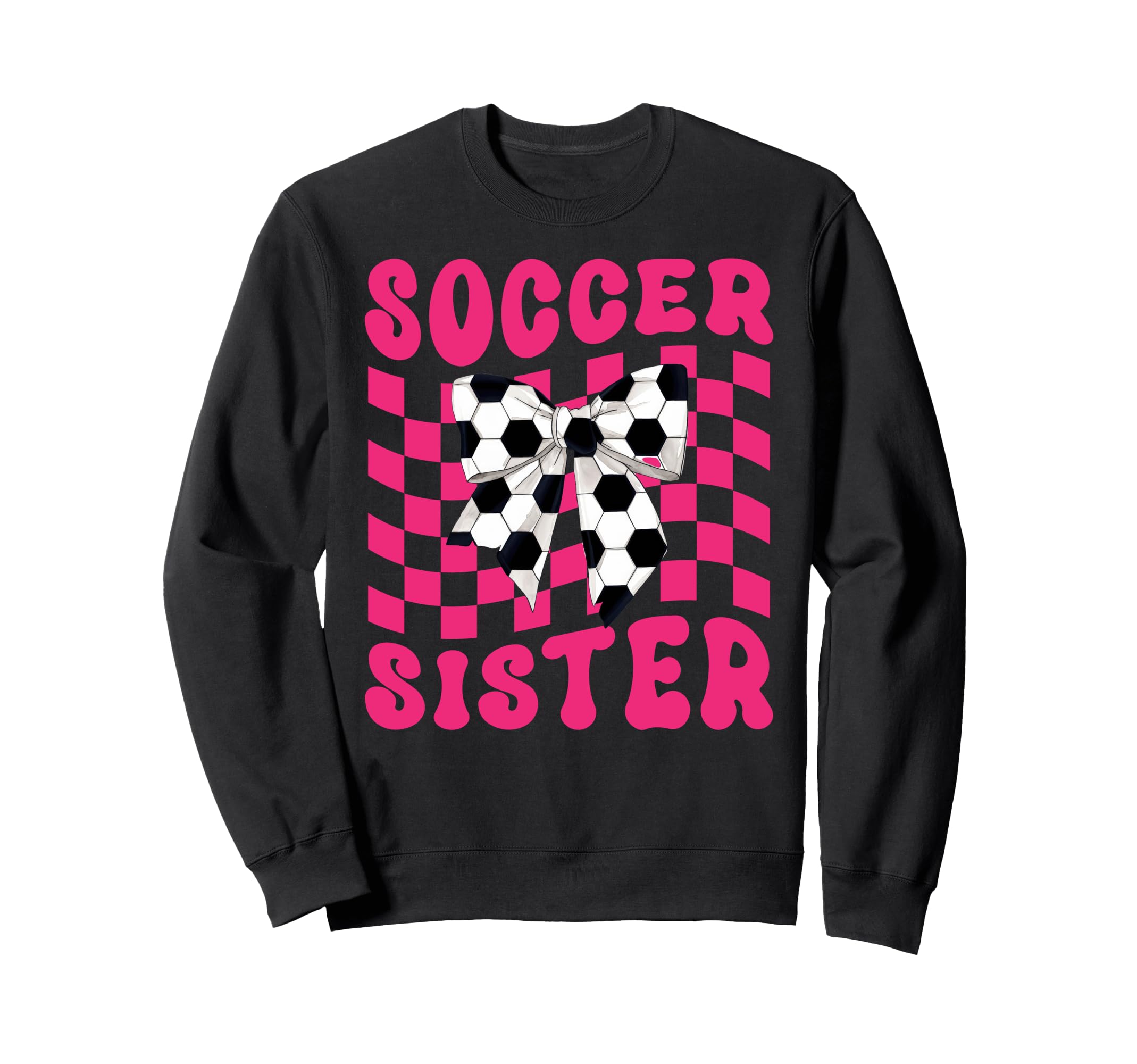 Soccer Sister Coquette Bow Game Day Sweatshirt - Unique Graphic Men Women