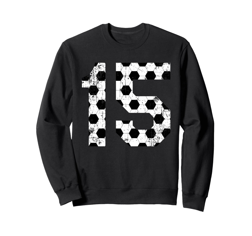 Soccer 15 Jersey Number Sweatshirt - Custom Art Print Unisex