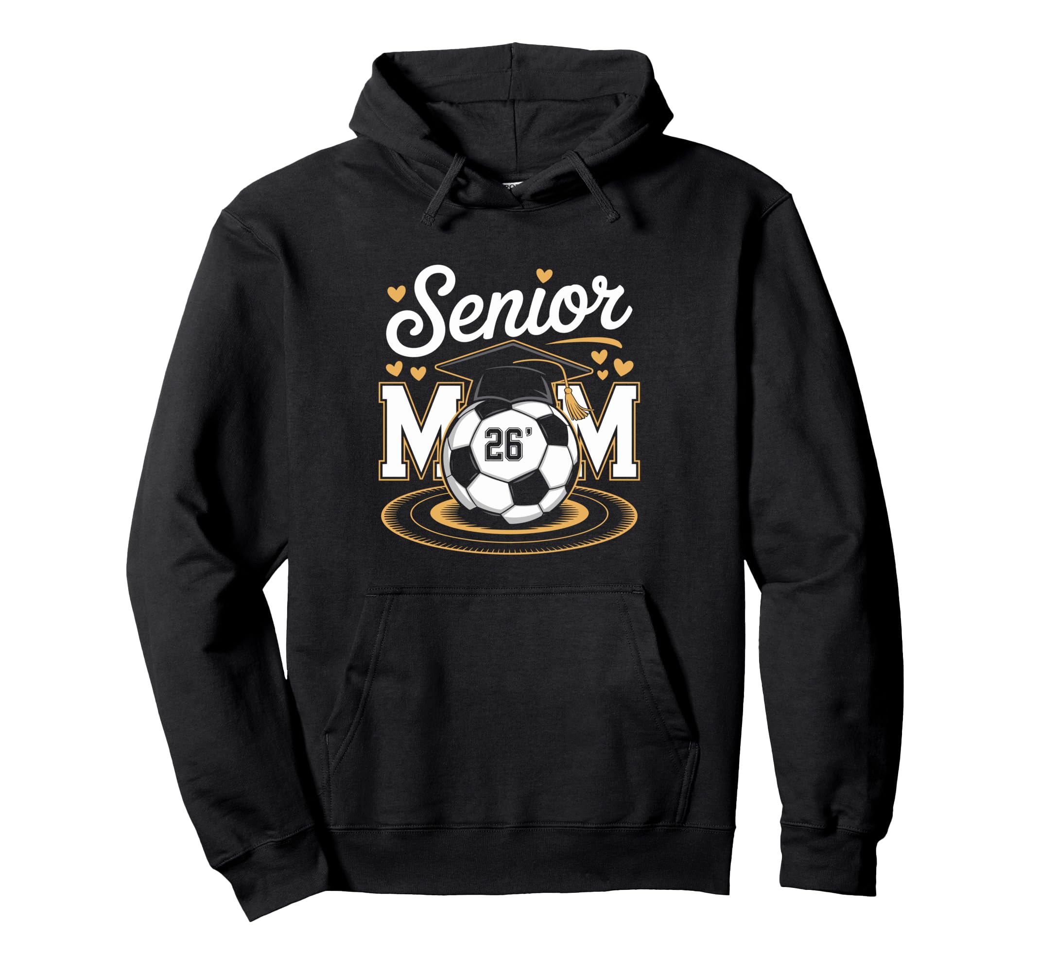 Senior Soccer Mom Class 2026 Hoodie - Trendy Graphic for Adults