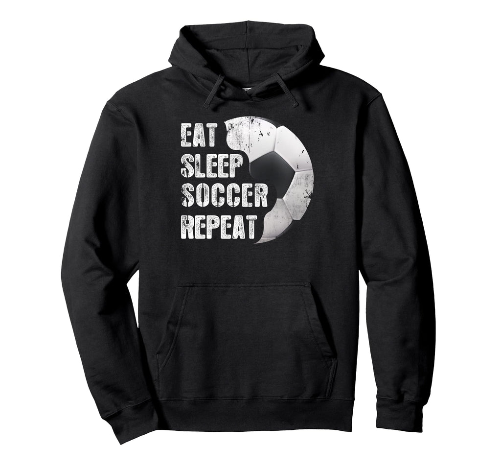 Eat Sleep Soccer Repeat Funny Baseball Hoodie - Streetwear Style Men Women