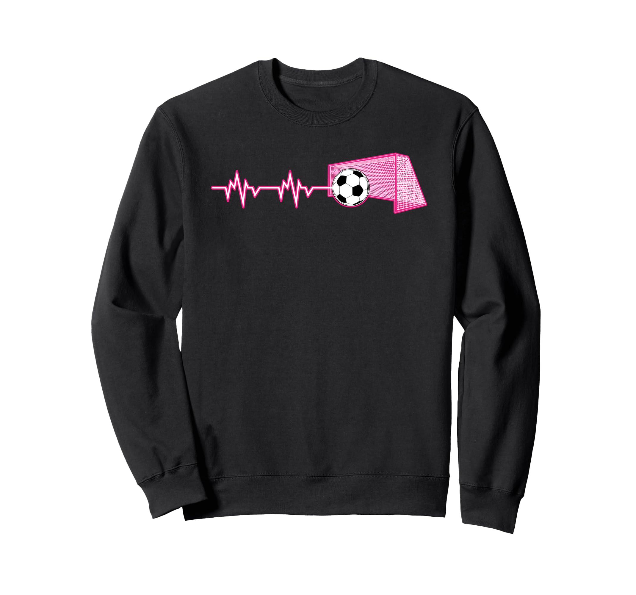Heartbeat Football Soccer Sweatshirt - Casual Everyday Wear for Adults