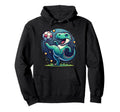 Soccer Player T Rex Dinosaur Kicking Hoodie - Aesthetic Graphic for Adults