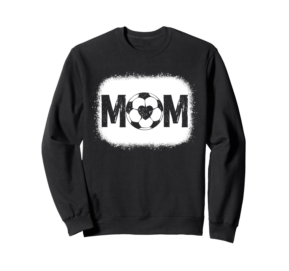 Soccer Mom Heart Ball Sports Fan Sweatshirt - Minimalist Print for Adults