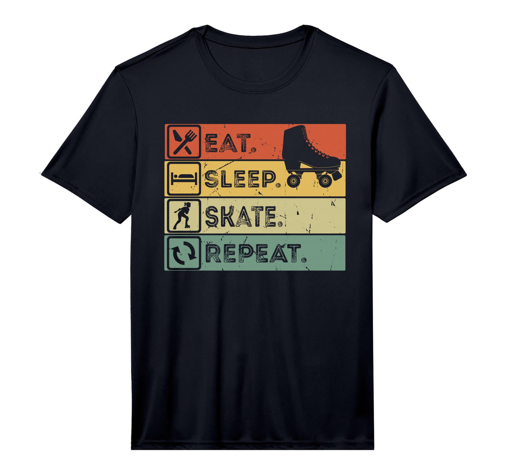 Mens Eat Sleep Skate Repeat Funny T-Shirt - Novelty Apparel for Adults