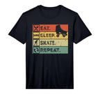 Mens Eat Sleep Skate Repeat Funny T-Shirt - Novelty Apparel for Adults