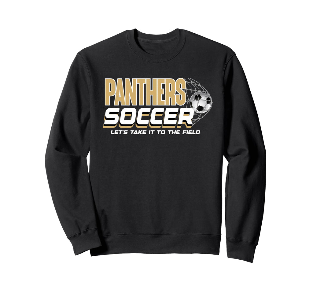 Gold Panthers Soccer Mom Game Day Sweatshirt - Fun Novelty Design Unisex