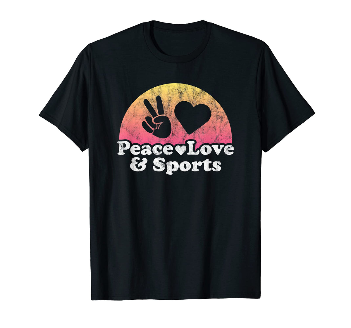 Peace Love And Sports Sport T-Shirt - Custom Art Print Unisex