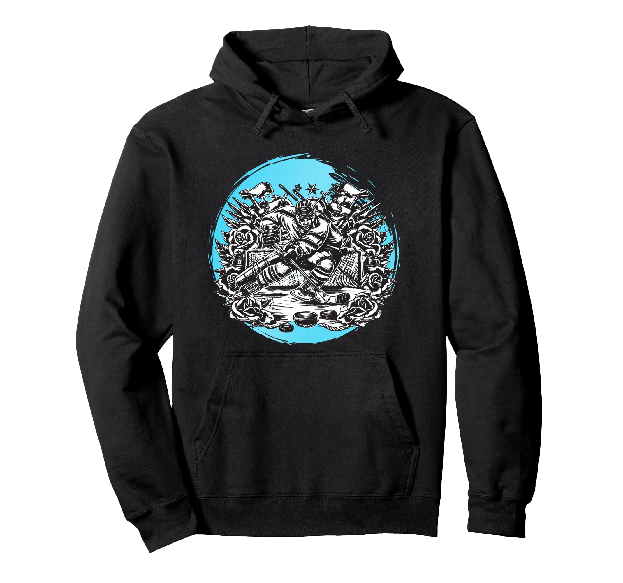 Ice Hockey Tattoo Goalkeeper Hockey Hoodie - Streetwear Style Men Women