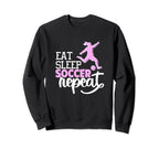 Soccer Soccer Player Eat Sweatshirt - Casual Everyday Wear for Adults