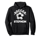 Soccer Stepmom Soccer Ball Distressed Hoodie - Streetwear Style Unisex