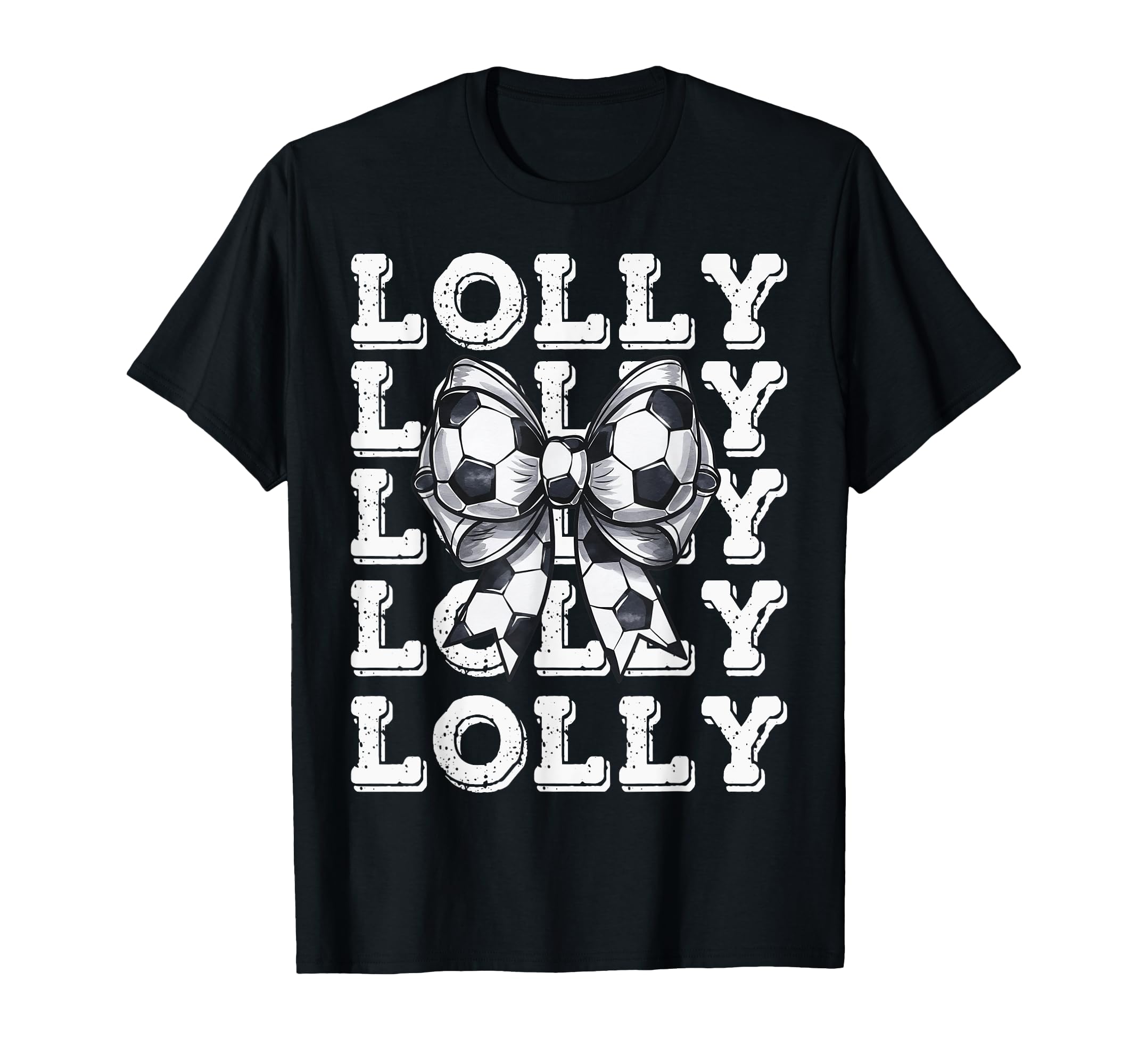 Coquette Soccer Lolly Matching Family Bow T-Shirt - Trendy Graphic Unisex