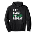 Eat Sleep Soccer Repeat Fnuuy Soccer Ball Hoodie - Graphic Print Men Women