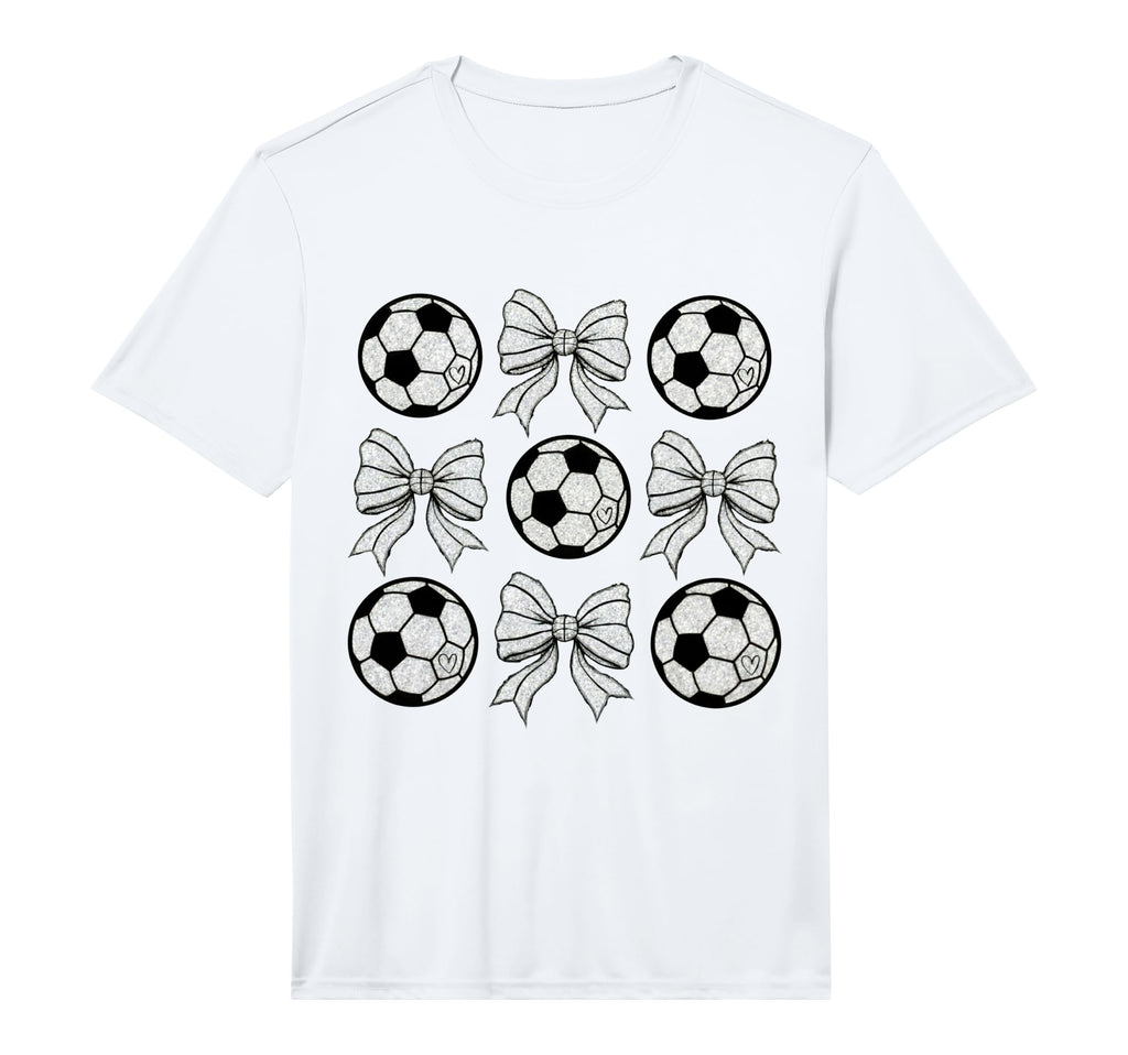Soccer Bow Game Day Soccer Coquette Bow T-Shirt - Minimalist Print Unisex