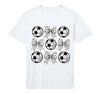 Soccer Bow Game Day Soccer Coquette Bow T-Shirt - Minimalist Print Unisex