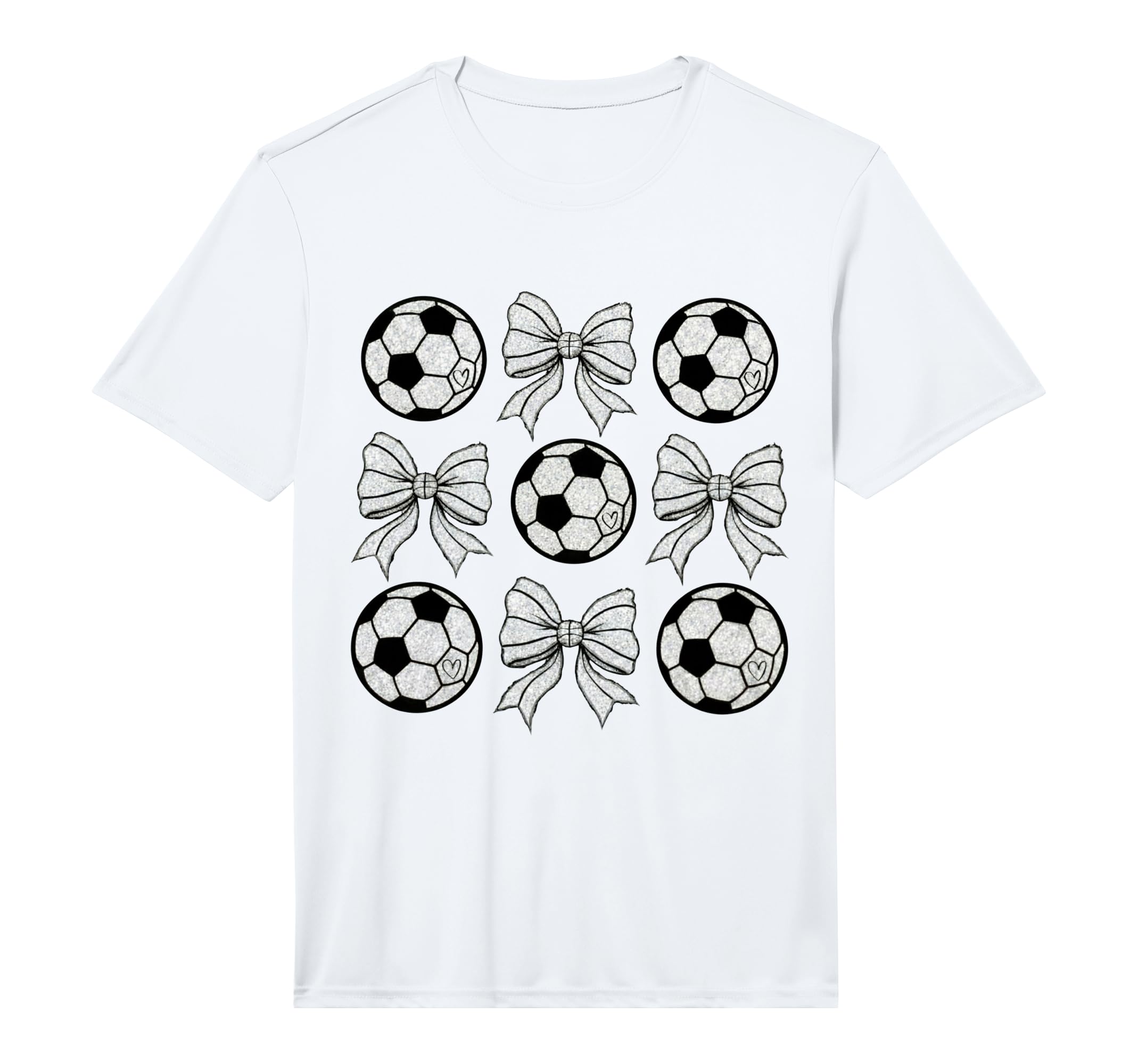 Soccer Bow Game Day Soccer Coquette Bow T-Shirt - Minimalist Print Unisex