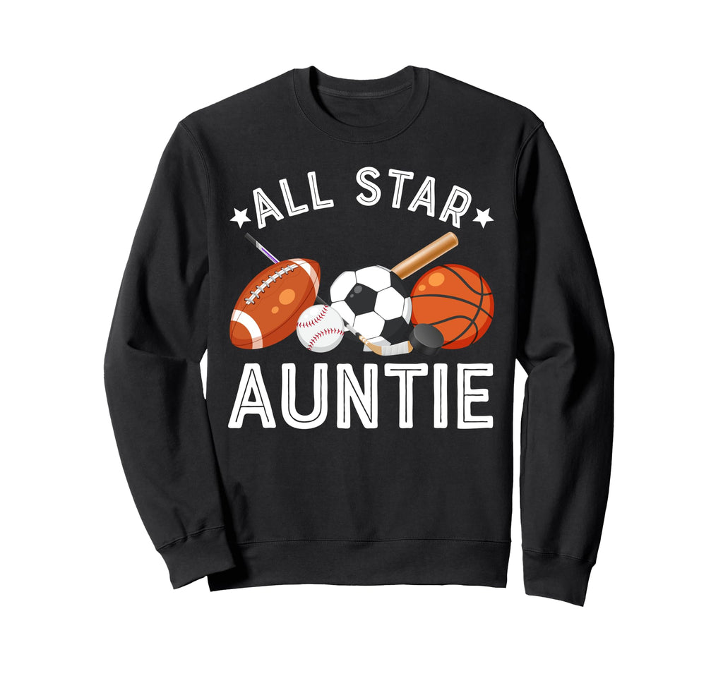 All Star Auntie Birthday Sweatshirt - Custom Art Print for Adults