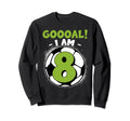 8 Year Old Birthday Soccer Themed Sweatshirt - Unique Graphic for Adults