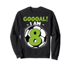 8 Year Old Birthday Soccer Themed Sweatshirt - Unique Graphic for Adults