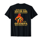 Behind Every Great Soccer Is Daddy T-Shirt - Minimalist Print for Adults