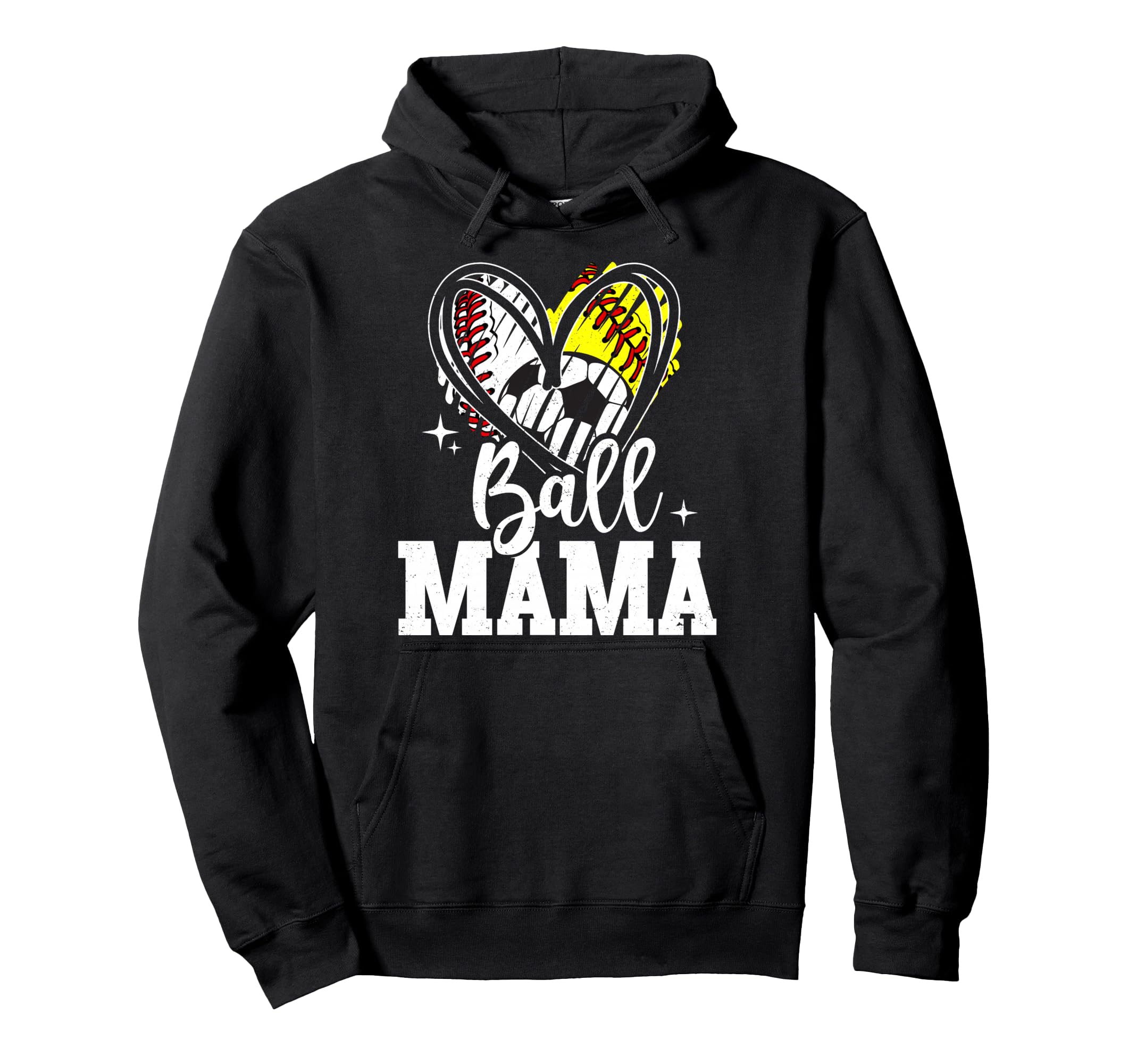 Ball Mama Baseball Softball Soccer Mom Hoodie - Novelty Apparel Men Women